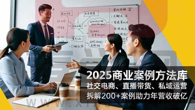 2025商业案例方法库，社交电商、直播带货、私域运营，拆解200+案例助力年营收破亿-喜学网