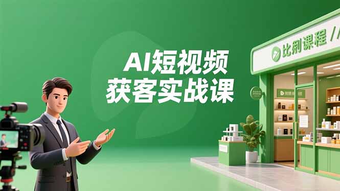 AI短视频获客实战课，数字人创作、实体行业应用、精准引流，30天获取客源月入6万+-喜学网