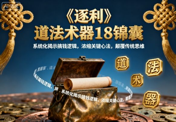 《逐利》道法术器18锦囊，系统化揭示搞钱逻辑，浓缩关键心法，颠覆传统思维(更新)-喜学网